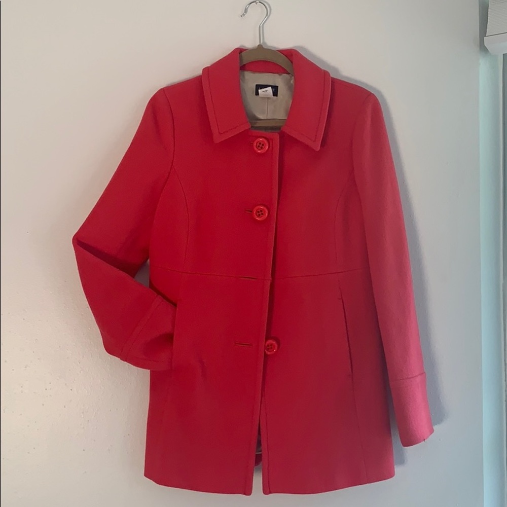 Pink J. Crew pea coat - size 10